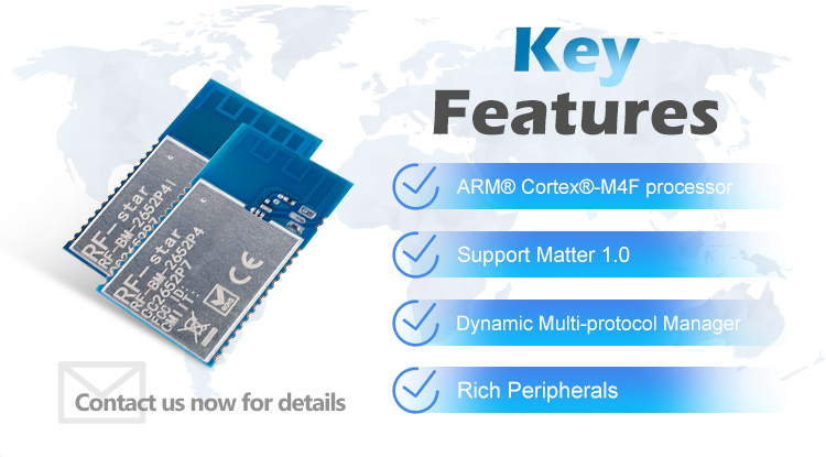 Features of CC2652P7 multiprotocol modules RF-BM-2652P4(I) Features of CC2652P7 multiprotocol modules RF-BM-2652P4(I)